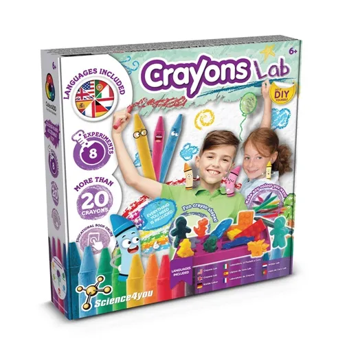 white Crayon Factory Kit III. Juego educativo suministrado con una bolsa de regalo de papel kraft (100 g/m²)