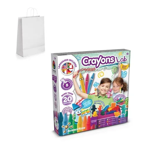 Crayon Factory Kit III. Juego educativo suministrado con una bolsa de regalo de papel kraft (100 g/m²)