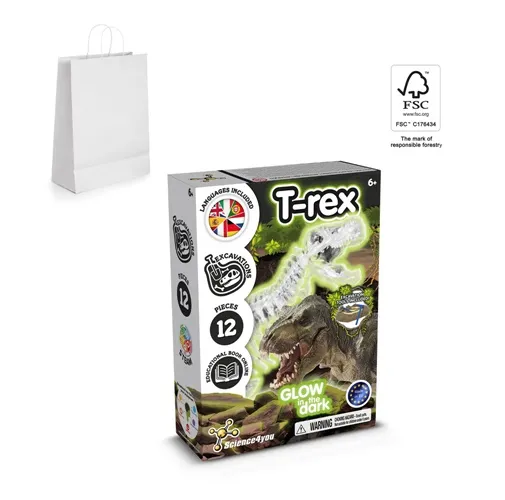 FOSSIL EXCAVATION KIT II. JUEGO EDUCATIVO SUMINISTRADO CON UNA BOLSA DE REGALO DE PAPEL KRAFT (90 G/M²), FABRICADO CON MATERIAL CERTIFICADO FSC™ Y OTROS MATERIALES CONTROLADOS