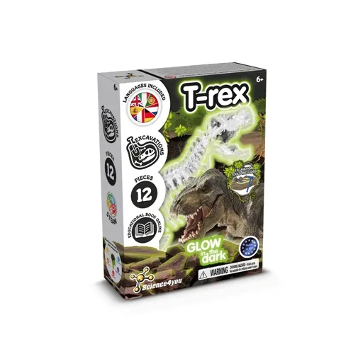 pink Fossil Excavation Kit IV. Juego educativo suministrado con una bolsa de regalo de non woven (80 g/m²)