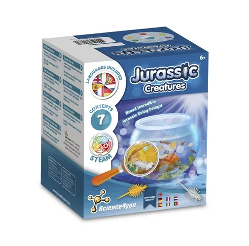 natural Jurassic Pets Kit II. Juego educativo suministrado con una bolsa de regalo de papel kraft (115 g/m²), fabricado con material certificado FSC™ y otros materiales controlados