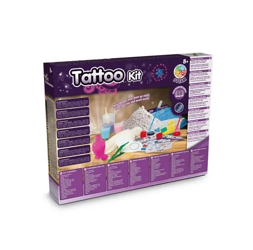 natural Tattoo Factory Kit III. Juego educativo suministrado con una bolsa de regalo de papel kraft (115 g/m²)