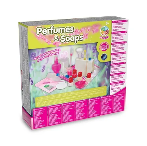 white Perfume & Soap Factory Kit II. Juego educativo suministrado con una bolsa de regalo de papel kraft (90 g/m²), fabricado con material certificado FSC™ y otros materiales controlados