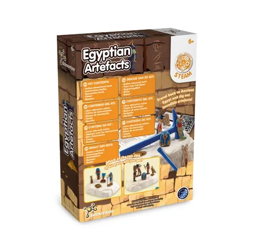 natural Ancient Egypt Excavation Kit III. Juego educativo suministrado con una bolsa de regalo de papel kraft (115 g/m²)