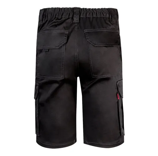 black VL HEBE. Bermudas elásticas multibolsillos (240g/m²), en algodón (46%), EME (38%) y poliéster (16%)