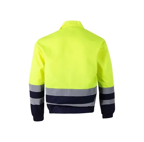 azul marino VL NEPTUNE LARGE. Chaqueta de sarga bicolor (210g/m²) en poliéster (80%) y algodón (20%)