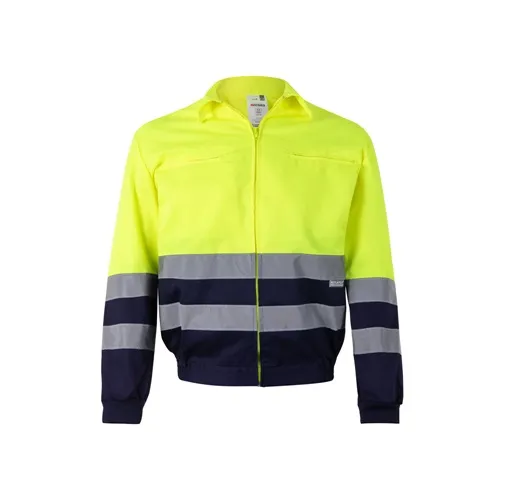 azul marino VL NEPTUNE LARGE. Chaqueta de sarga bicolor (210g/m²) en poliéster (80%) y algodón (20%)
