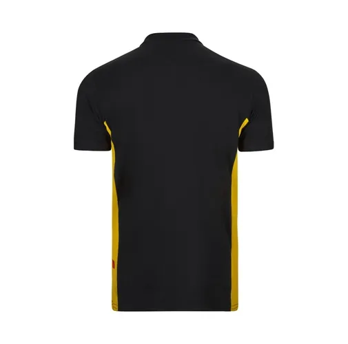 black VL SUPAY. Polo piqué bicolor (180g/m²), manga corta, en algodón (60%) y poliéster (40%)