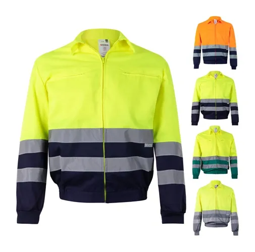 VL NEPTUNE. CHAQUETA DE SARGA BICOLOR (210G/M²) EN POLIÉSTER (80%) Y ALGODÓN (20%)