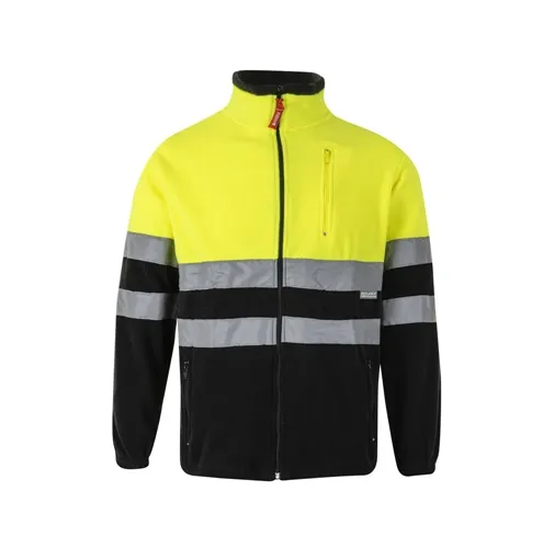 black VL EROS. Chaqueta polar bicolor (280 g/m²), en poliéster (100%)