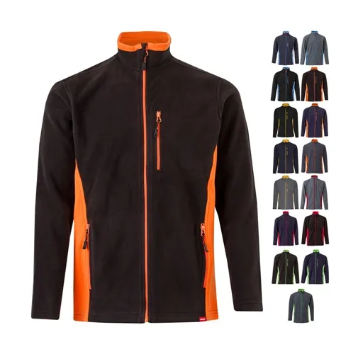 VL GERAS. Chaqueta polar bicolor (220g/m²) en poliéster (100%)