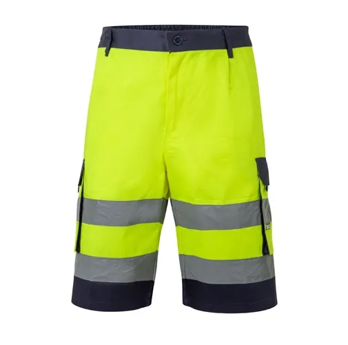 yellow VL HADES. Bermudas polar bicolor (280 g/m²), en poliéster (100%)