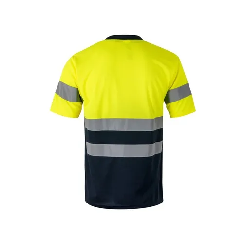 azul marino VL BRAHMA. Camiseta técnica bicolor ojo de pájaro (140g/m²), en poliéster (100%)