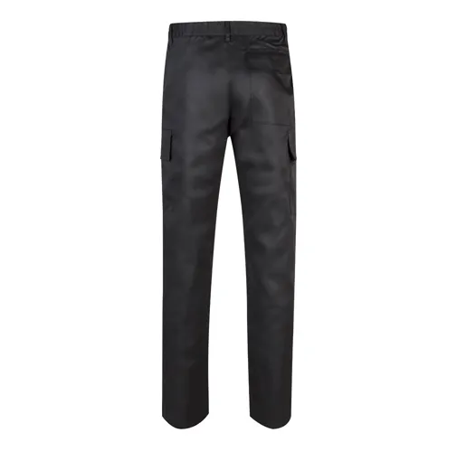 black VL AINE. Pantalón multibolsillos de sarga (190g/m²), en algodón (20%) y poliéster (80%)