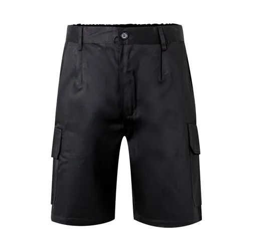 black VL CHIONE. Bermudas en sarga multibolsillos (200g/m²), en algodón (35%) y poliéster (65%)