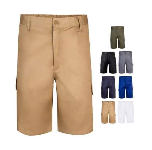 VL CHIONE. BERMUDAS EN SARGA MULTIBOLSILLOS (200G/M²), EN ALGODÓN (35%) Y POLIÉSTER (65%)