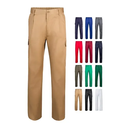 VL MABON. PANTALÓN MULTIBOLSILLOS DE SARGA (200G/M²), EN ALGODÓN (35%) Y POLIÉSTER (65%)
