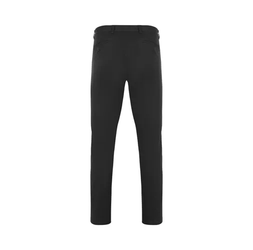 black VL VISHNU. Pantalón chino unisex elástico (260g/m²), en algodón (98%) y elastano (2%)