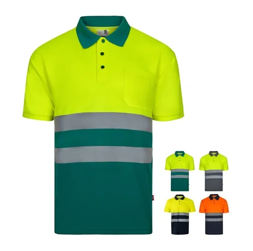 VL FORTUNA. Polo bird-eye (140g/m²) con manga corta, en poliéster (100%)