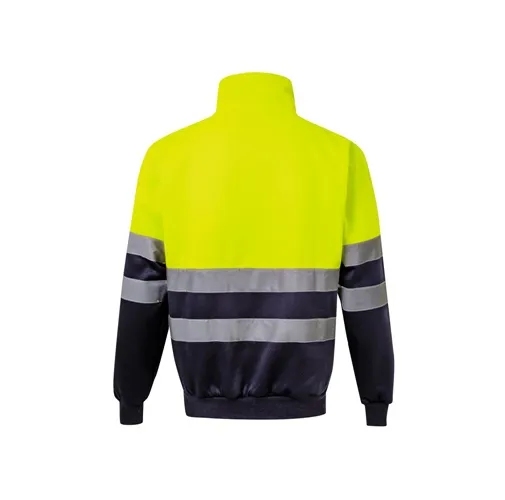 azul marino VL THOR LARGE. Sudadera bicolor (300g/m²) en tejido polar de poliéster (100%)
