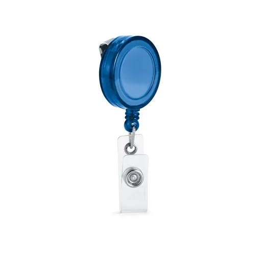 blue YEATS. Porta credencial extensible con clip metálico