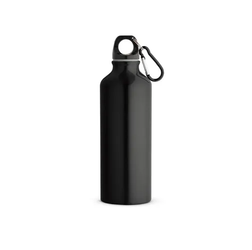 black RE-LANDSCAPE M. Botella de aluminio reciclado con mosquetón 530 mL
