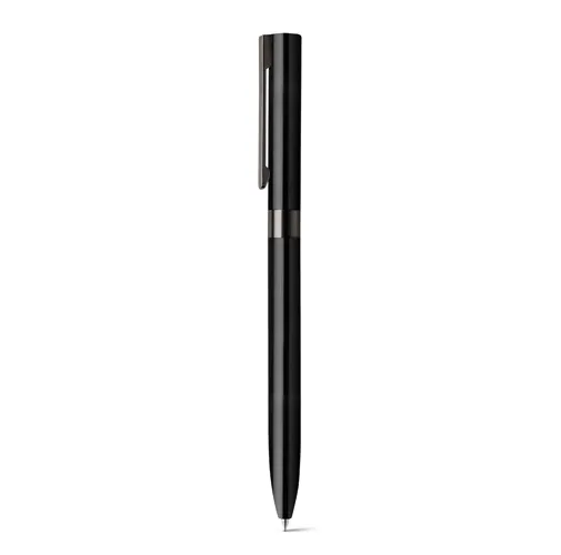 black CLARE. Bolígrafo con mecanismo de giro, fabricado en aluminio reciclado (100% rAL)