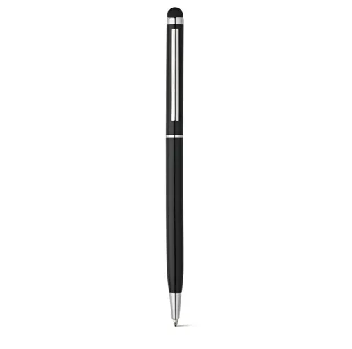black ZOE BK. Bolígrafo de aluminio con punta táctil