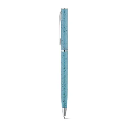 azul claro DEVIN. Bolígrafo en fibra de paja de trigo y ABS