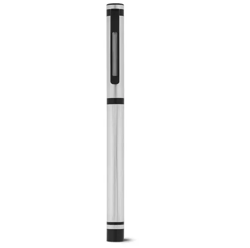 cromado satinado STAIN. Roller metálico con clip de acero inoxidable