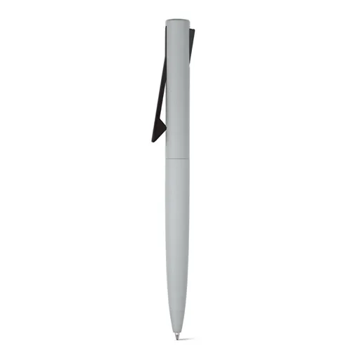 cromado satinado CONVEX. Bolígrafo en aluminio reciclado (100% rAL) y ABS con sistema de botón en el clip