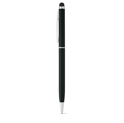 black ZOE. Bolígrafo de aluminio con mecanismo de giro y punta táctil