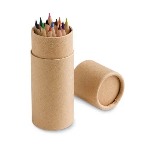 natural CYLINDER. Caja con 12 lápices de color