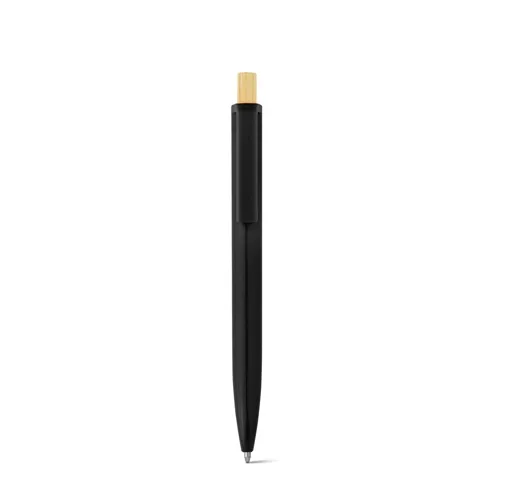 black ZARA. Bolígrafo de ABS reciclado (100% rABS) con botón de bambú