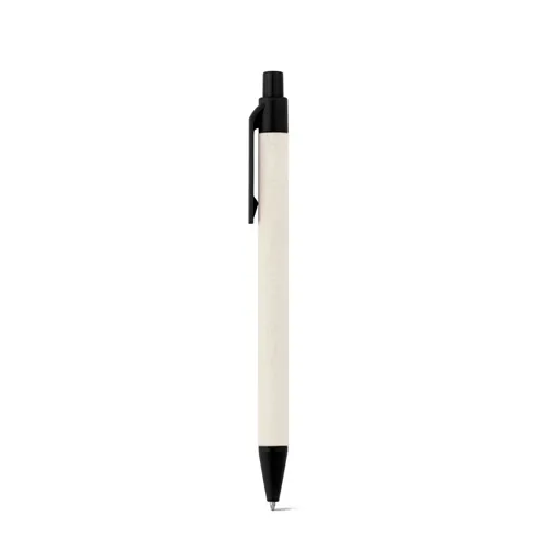 black MILINK. Bolígrafo de aluminio reciclado de cartones de leche