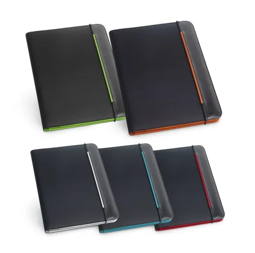 FITZGERALD. PORTAFOLIOS A4 EN PU Y 800D CON BLOC DE PÁGINAS RAYADAS
