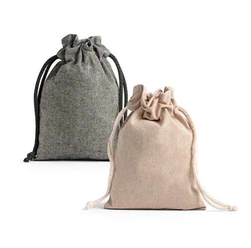 GIBRALTAR. Bolsa de regalo en algodón reciclado (70%) y poliéster (30% rPET) (140 g/m²)