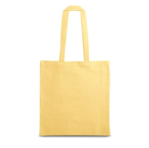 yellow MARACAY. Bolsa con algodón reciclado (70%) y poliéster (30% rPET) (140 g/m²)