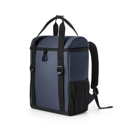 blue ROMA L. Mochila térmica acolchada en poliéster reciclado 600D ripstop 16 L