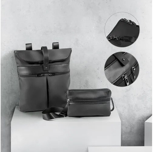 ROVER BACKPACK. MOCHILA DE MICROFIBRA Y PU