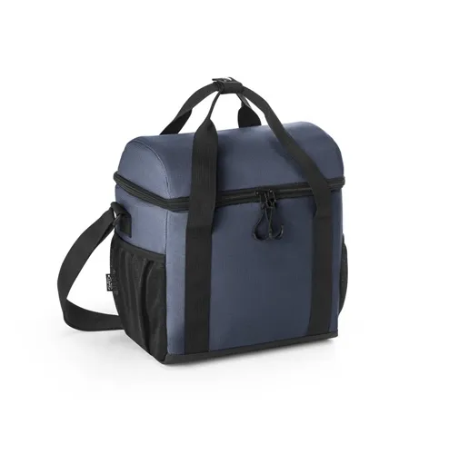 blue ROMA M. Bolsa térmica acolchada en poliéster reciclado 600D ripstop 11 L