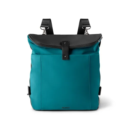 azul petróleo ROVER BACKPACK II. Mochila de tela y PU