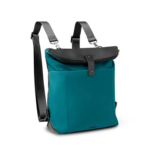 azul petróleo ROVER BACKPACK II. Mochila de tela y PU