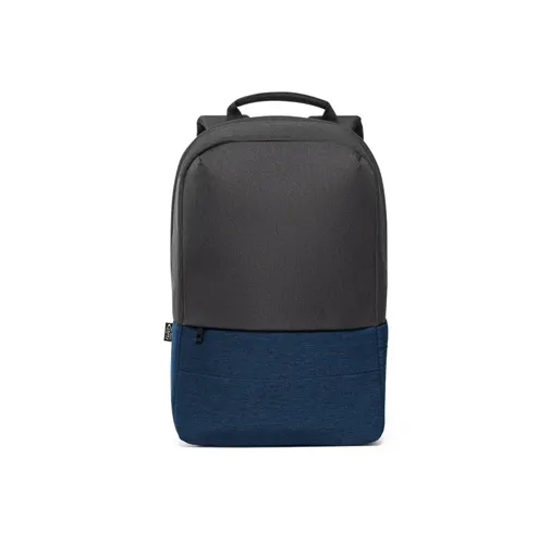 blue GENOA BPACK. Mochila antirrobo en poliéster reciclado de alta densidad 600D