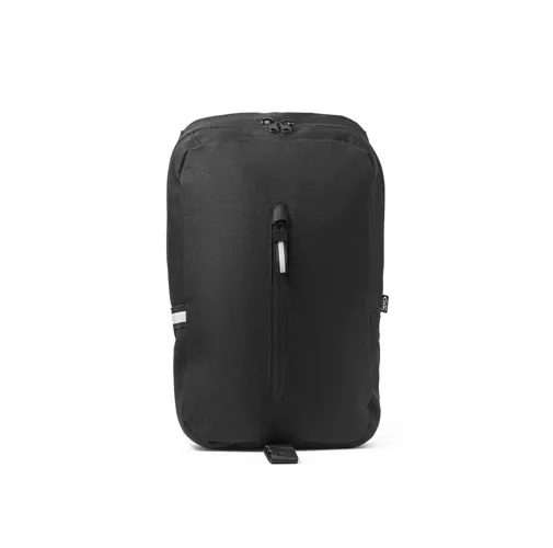 black DELFOS. Mochila de una sola correa de 300D poliéster reciclado y 600D poliéster reciclado, con forro de poliéster reciclado 210D