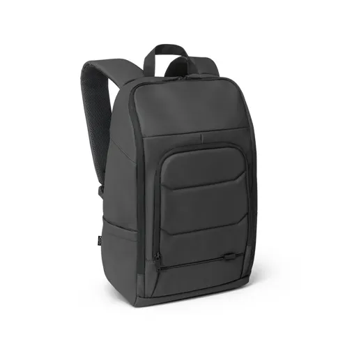 black TOULON. Mochila para portátil fabricada en poliéster reciclado 600D de alta densidad 16\