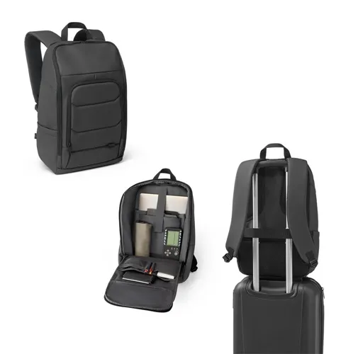 TOULON. MOCHILA PARA PORTÁTIL FABRICADA EN POLIÉSTER RECICLADO 600D DE ALTA DENSIDAD 16
