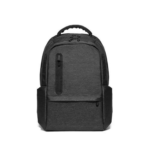 black RE-BOSTON. Mochila impermeable para portátil de nailon reciclado 2Tone con compartimento de poliéster reciclado 210D