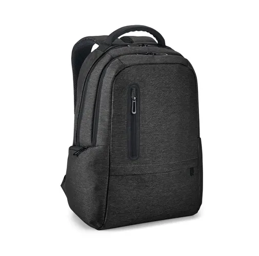 black RE-BOSTON. Mochila impermeable para portátil de nailon reciclado 2Tone con compartimento de poliéster reciclado 210D