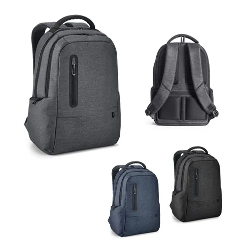 RE-BOSTON. Mochila impermeable para portátil de nailon reciclado 2Tone con compartimento de poliéster reciclado 210D